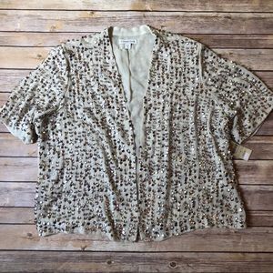NWT Coldwater Creek Sequin Jacket sz 18